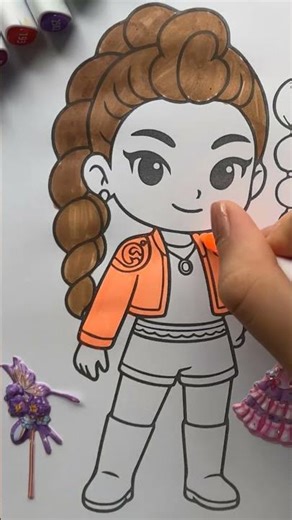Tô màu búp bê Barbie dễ thương - Cute Barbie Coloring pages for kids