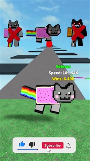Nyan Cat vs Speed Clicker Giant Lava Ball Challenge #shorts #roblox #robloxshorts