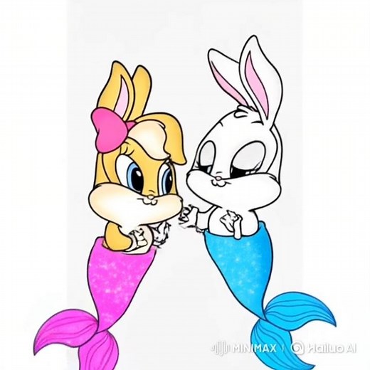 baby Lola Bunny mermaid transformation video #1