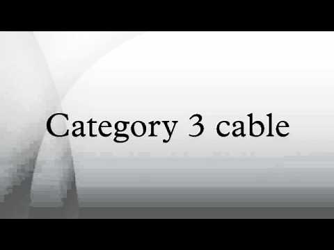 Category 3 cable