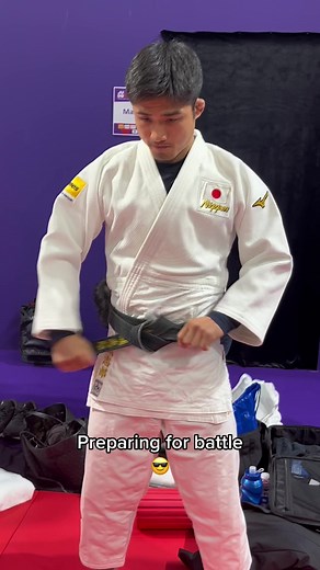 Preparing for battle 🥋🇯🇵 📺Watch live on JUDOTV.COM premium now! #JudoWorlds #Judo #Qatar #Doha #Sport #OlympicQualifiers #RoadToParis2024 #WJT #Olympics