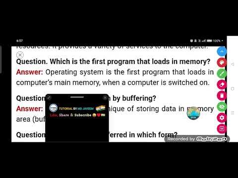 Which is the first program that loads in memory?
