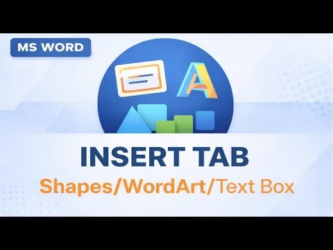 Microsoft Word Insert Tab | Shape, WordArt and Text Box Design Explained (Sinhala)