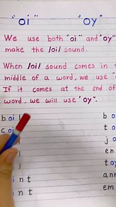 When you hear the /oy/ sound at the end of a word or syllable, use oy (boy, toy, royal). When it is at the start of or inside a word or syllable, use oi (ointment, choice, noise, voice, toil) Subscribe our YouTube channel for more information https://youtube.com/@geniusphonicsandgrammarcla1720?si=tguH4RYbRzY6jPVU #phonics #phonicsfun #longvowels #phonicsactivities #vowels #ShortAndLongVowels #Digraph | Genius Phonics and Grammar Classes
