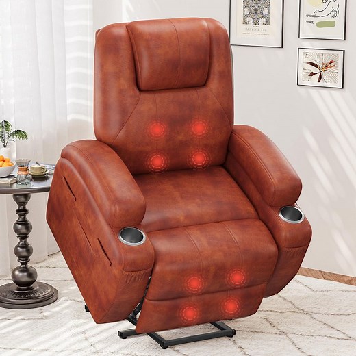 Reviews for LACOO Brown Leather Standard (No Motion) Recliner with Power Lift | Pg 2 - The Home Depot