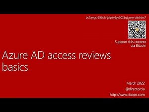 Azure AD access reviews basics