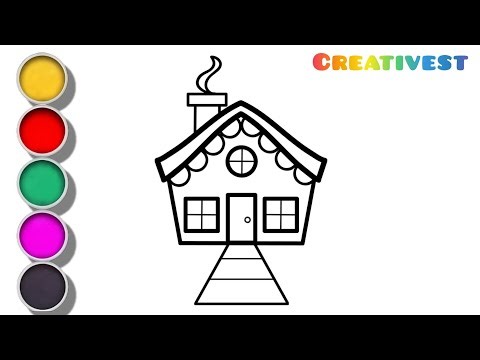How To Draw House Drawing For Kids And Toddlers