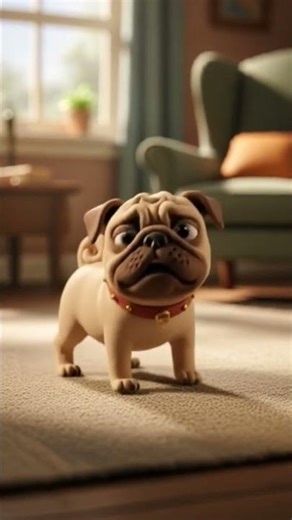 Pug Puppy Making the Funniest Snorting Sounds Ever 😭🐽 #puppies #cartoon #funny #trending #dogs #cute