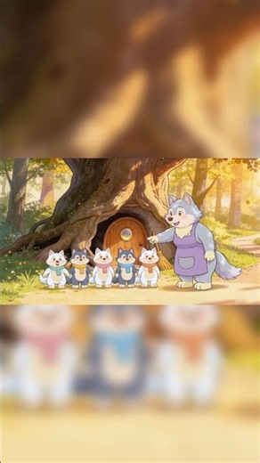Uno, dos, tres… ¡Cinco Lobitos! 🐺 Canción Infantil #shorts