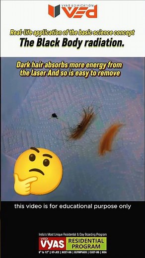 Real-life application of the basic science concept The Black Body radiation. #radiation #hair