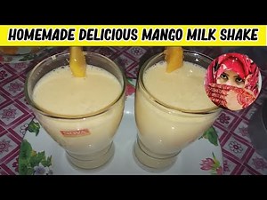 Homemade Delicious Mango Milkshake Recipe || Life with Saira