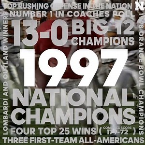 15K views · 584 reactions | Coach Osborne went out in style. #ThrowbackThursday with the 1997 champions. | Nebraska Football | Facebook