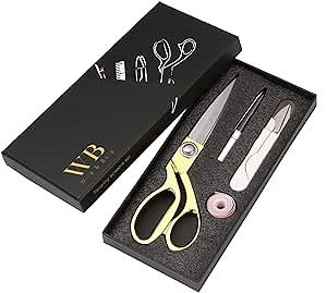 Wild & Bold Fabric Scissors All Purpose 8"Gold Sewing Scissors Professional Scissors Heavy Duty with Ultra Sharp Stainless Steel Blade Shears Left Handed Scissors For Office Craft Scissors(New Gold)