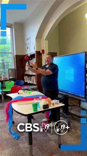 Students do weather experiments for Career Day at Caldwell Arts Academy with CBS19's Brett Anthony!