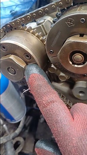 jeep wrangler timing chain marks fixing. #automobile #mechanic