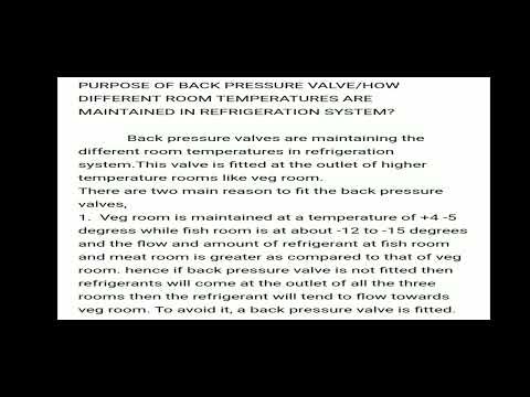 Back pressure valve in refrigeration system