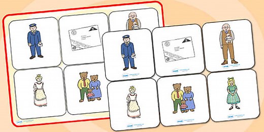 Matching Cards and Board to Support Teaching on The Jolly Postman