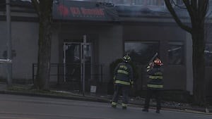 Fire tears through sushi restaurant in New Westminster, B.C.