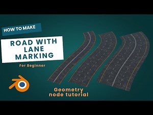 How to make road with lane marking in Geometry node(Blender Tutorial)