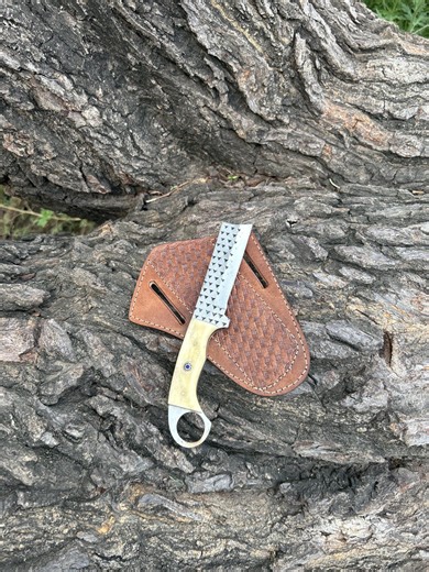 Handmade Steel Cowboy Bull Cutter Knife With Leather Sheath Butcher Hunting Knife Anniversary Gift for Dad & Son Gift for Him \ Her - Etsy