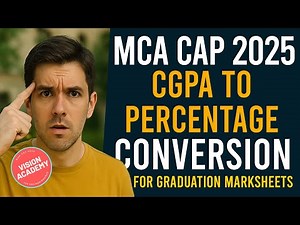 CGPA to Percentage Conversion Certificate for Graduation Marksheet for MCA CAP 2025 🔥 How to create?