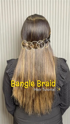 Trending Bangle Hairstyle ✨💖 | Easy Hair Tutorial | #ytshorts #hairstyle #hairtutorial