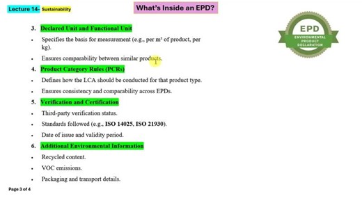 Lecture 15- EPDs | Dr. Imtiaz Ali - ESG/Sustainability/Environment/W.M/Social Expert