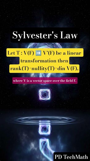 Sylvester's Law | Linear Algebra #shortvideo #pdtechmath #motivation #quiz #linearalgebra