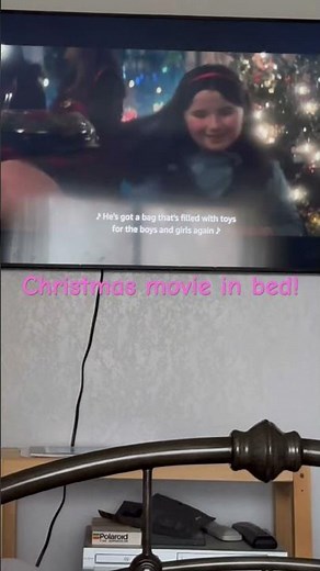 It’s raining so I stay in bed and watch Christmas movie! Red one!!