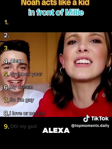 Noah Acts Like a Kid with Millie Bobby Brown