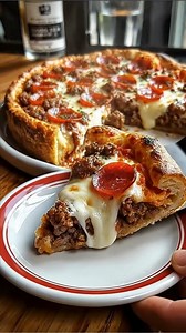 Deep Dish Hamburger, Sausage & Pepperoni Pie *This hearty, old-fashioned pie brings back the cozy charm of family dinners—layers of savory meat, melty cheese, and a golden crust baked to perfection. It’s the kind of warm, comforting dish that feels just right for relaxed evenings at home.* What You'll Need (1 pound) ground beef (1/2 pound) Italian sausage, casings removed (1/2 cup) chopped onion (1/2 cup) chopped green bell pepper (1 can / 6 oz) tomato paste (1 can / 8 oz) tomato sauce (1 teaspo