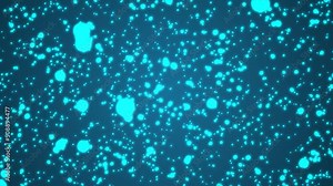 Cloning of Bacteria, virus, animation with a depth of field Biology and medicine of human body concept loops 4k animation.