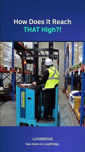 How a Reach Forklift Stores Pallets on High Racks — Real Warehouse Operations.