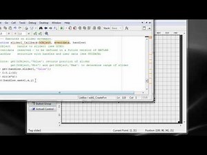Slider in Matlab GUI (included Code)