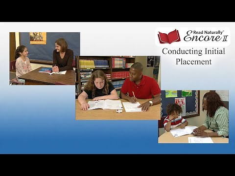 Read Naturally Encore: Conducting Initial Placement