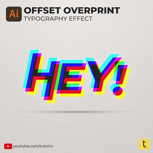How to Create Offset Overprint Typography Effect | Illustrator Tips and Tricks