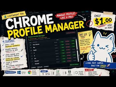 Manage Chrome Profiles Like a Pro🔥 | Hide / Rename / Control Easily ($1 Tool)