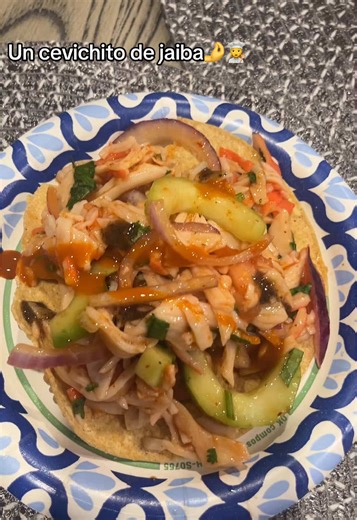 Un rico ceviche de imitación de jaiba 😮‍💨🤤 Ingredientes: imitación de jaiba, tomate, pepino, cebolla, cilantro, guacamayas, Tajín, sal, limón 👌 #comida #recetas #ceviche #paratii #fyp #recipesoftiktok #mexicanfood