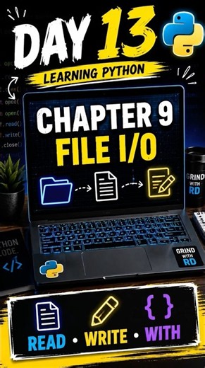 Day 13 of Learning Python🐍 | Python Can Read & Write Files! 📂🔥 #python #coding #codewithharry