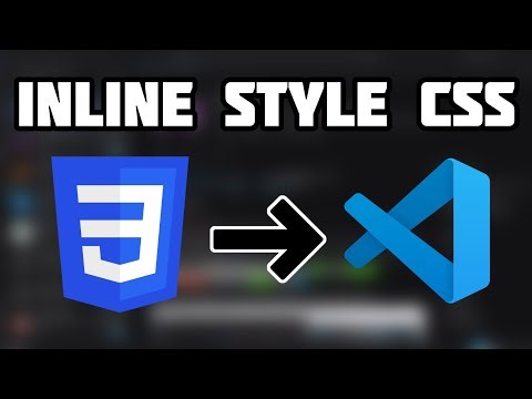 How to design inline style CSS in Visual Studio Code