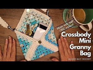 One Square Mini Granny Bag - Step by Step for Beginners!