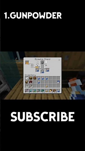 Making splash potion of water | How to make splash potions | potion | Minecraft