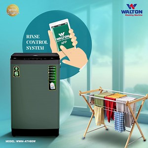 1.2K reactions · 32 shares | Have a relaxed laundry day with Walton washing machine! Walton Washing Machine (WWW-ATH80W) lets you operate your washing procedures through smartphone. Whether it is selecting the number of rinse or the washing time, everything is now on your fingertips. To know more call 16267 or visit online:https://waltonbd.com/washing-machine #washingmachine #waltonwashingmachine #companionofbetterlife #waltonbd | Walton Home Appliance | Facebook