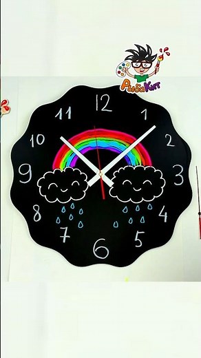 How to draw a clouds and rain and rainbow on my watch