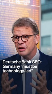 "Germany can be and must be a technology-led country." Deutsche Bank CEO Christian Sewing says that with investment, Germany can be a leader in technology, artificial intelligence, and sustainability. bloom.bg/4kPBm1w | Bloomberg