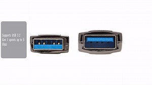 TRIPP LITE USB-A 3.2 Fiber Active Optical Extension Repeater Cable (M/F), 5 Gbps, CL3-rated PVC Jacket, in-Wall Installation Rated, 49 Feet / 15 Meters, 3-Year Warranty (U330F-15M-G1)