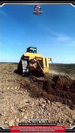 Slip plow machine pulling shank 60 cm depth During soil ripping work