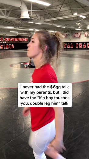 College Athlete Emma Shows Off Her Wrestling Skills