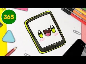COMMENT DESSINER UNE TABLETTE KAWAII - dessins kawaii faciles - dessiner des choses kawaii