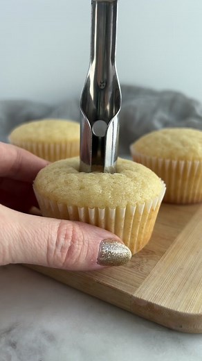 Piping Peanut Butter and Jelly Cupcakes